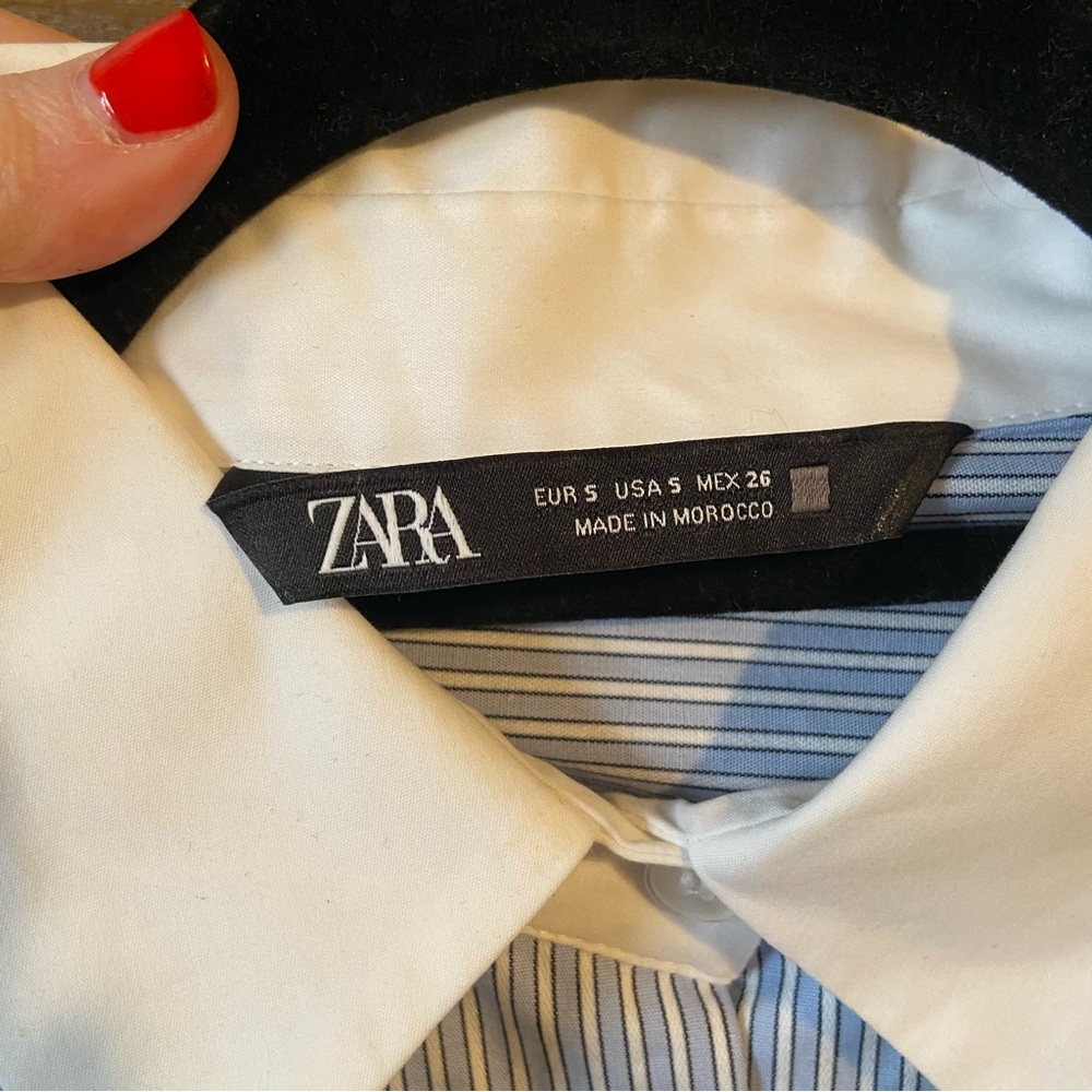 Zara cropped tailored button down shirt - Picture 4 of 5